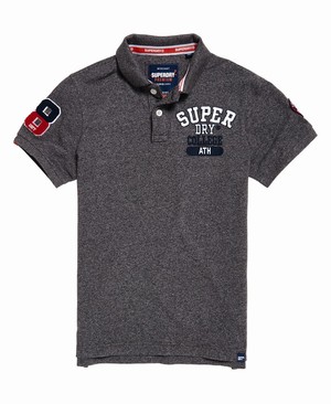 Superdry Classic Superstate Pique Férfi Póló Szürke | ZDEUB0231